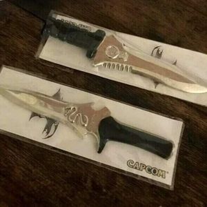 Resident Evil 4 Biohazard Leon Kennedy Jack Krauser Metal Knife Set Capcom Japan
